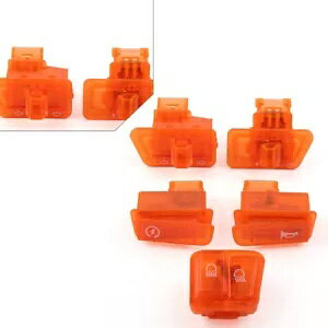 5 ^[VOiwbhCg_΃z[XCb`Lbv GY6 50 125 150cc IWp 5Pcs Turn Signal Headlight Ignition Horn Switch Caps for GY6 50 125 150cc Orange