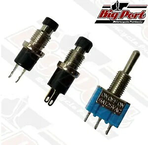 ~j }CN nho[ XCb` {^ o[ 3 Zbg JtF [T[ {o[ `bp[ Mini Micro Handlebar Switch Button Lever Set of 3 Cafe Racer Bobber Chopper