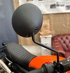 �~���[ ���E���E���h�~���[ �y�A �u���b�N Lexmoto Tommy 50 ZN50QT-E�p Mirrors Left Right Round Mirror Pair Black for Lexmoto Tommy 50 ZN50QT-E �y���s�A���i�z
