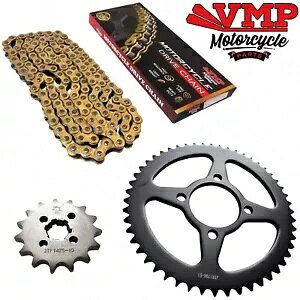 XYL RV125 o o 2003-2006 wr[f[eB S[h `F[ƃtg A XvPbg Lbg Suzuki RV125 Van Van 2003-2006 Heavy Duty Gold Chain and Front Rear Sprocket Kit
