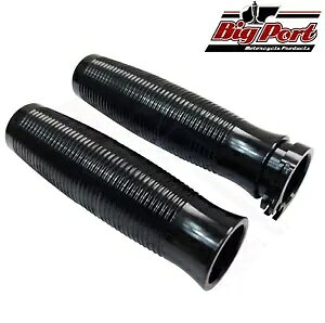 {o[ `bp[ JX^ CNC  ubN nho[ Obv 1 C` uat Bobber Chopper Custom CNC Alloy Black Handlebar Grips 1" Ribbed Grooved
