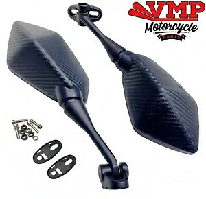 �V�����~���[���E�y�A�~���[�J�[�{���e�N�X�`���z���_ VTR1000 2000-2007 New Mirror Left Right Pair Mirrors Carbon Texture for Honda VTR1000 2000-2007