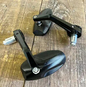 CNC アルミニウム バーエンドミラー ティア カフェ ペア ロイヤル エンフィールド インターセプター 650用 CNC Aluminium Bar End Mirrors Tear Cafe Pair for Royal Enfield Interceptor 650