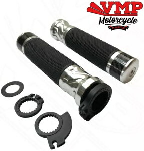 ���j�o�[�T�� 22mm 7/8 �C���` �I�[�g�o�C �o�C�N �n���h���o�[ �O���b�v �c�C�X�g �O���b�v �V���o�[ UNIVERSAL 22mm 7/8 MOTORCYCLE MOTORBIKE HANDLEBAR GRIPS TWIST GRIP SILVER �y���s�A���i�z