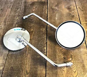 EEh~[yA~[N[gCAtXg[gcCp Left Right Round Mirror Pair Mirrors Chrome For Triumph Street Twin