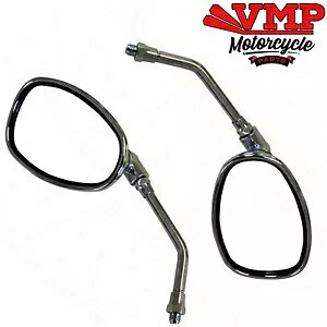 Znen �g�~�[125 ZN125T-E ���E�e�B�A�~���[ �y�A�~���[ �N���[�� Znen Tommy 125 ZN125T-E Left Right Tear Mirror Pair Mirrors Chrome �y���s�A���i�z