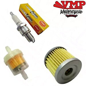 Mutt FSR 125cc �T�[�r�X�L�b�g �X�p�[�N�v���O �I�C��/�R���t�B���^�[ �S�N�� Mutt FSR 125cc Service Kit Spark Plug Oil / Fuel Filter All Years