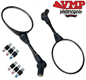 �~���[�y�A ABS ���E���h�����\�ȃ~���[���A���}�n XVS950 �~�b�h�i�C�g�X�^�[ Mirror Pair ABS Round Adjustable Mirrors Rear For Yamaha XVS950 A Midnight Star �y���s�A���i�z