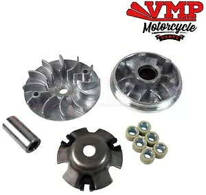VhCuxgoG[^[v[[[[Zbgmo[^[gN[U[ 125 New Drive Belt Variator Pulley Roller Set for Nova Motors Retro Cruiser 125