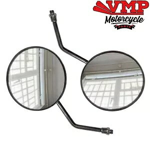 �I�[�g�o�C���E���h�~���[�y�A�X�e�����X�~���[ Znen Tommy 125 ZN125T-E Motorcycle Round Mirror Pair Stainless Mirrors for Znen Tommy 125 ZN125T-E �y���s�A���i�z