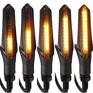 Lexmoto �n���^�[ 50 TD50Q �V�[�P���V���� �C���W�P�[�^�[ LED �y�A �u���b�N�A�E�g �X���[�N �X�C�[�v Lexmoto Hunter 50 TD50Q Sequential Indicators LED Pair Blacked Out Smoked Sweep �y���s�A���i�z