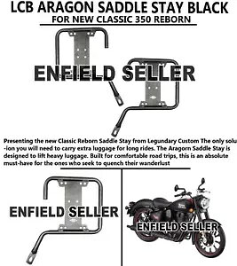 �uLCB �A���S�� �T�h�� �X�e�[�A�u���b�N�v���C���� �G���t�B�[���h NEW �N���V�b�N 350 REBORN �ɓK�� LCB ARAGON SADDLE STAY, BLACK FIT FOR ROYAL ENFIELD NEW CLASSIC 350 REBORN �y���s�A���i�z