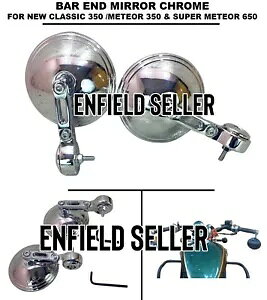 バーエンドミラークローム R.E NEW CLASSIC 350、METEOR 350 & SUPER METEOR 650に適合 BAR END MIRROR CHROME FIT FOR R.E NEW CLASSIC 350, METEOR 350 & SUPER METEOR 650