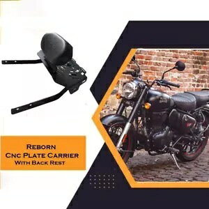 uCNC LAv[g obNXgt ubNvR.E NEW CLASSIC 350 REBORNɓK "CNC CARRIER PLATE WITH BACKREST, BLACK" FIT FOR R.E NEW CLASSIC 350 REBORN