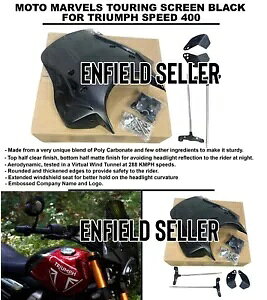 MOTO MARVELS uc[O ubN XN[v gCAt Xs[h 400 ɓK MOTO MARVELS "TOURING BLACK SCREEN" FIT FOR TRIUMPH SPEED 400