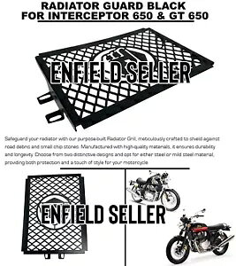 uWG[^[K[hAubNvC GtB[h C^[Zv^[ 650 & GT 650 ɓK "RADIATOR GUARD, BLACK" FIT FOR ROYAL ENFIELD INTERCEPTOR 650 & GT 650