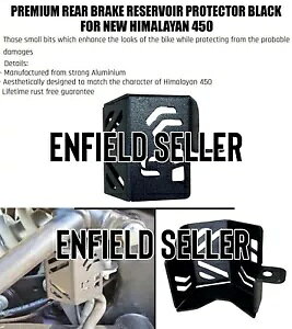 �u���b�N�u���A �u���[�L ���U�[�o�[ �v���e�N�^�[�v���C���� �G���t�B�[���h NEW �q�}������ 450 �ɓK�� BLACK "REAR BRAKE RESERVOIR PROTECTOR" Fit For Royal Enfield NEW HIMALAYAN 450
