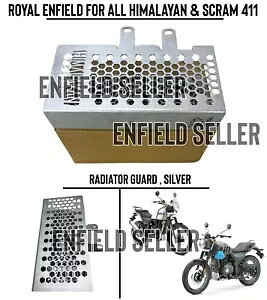 uWG[^[K[hAVo[vCGtB[hI[q}XN411ɓK "RADIATOR GUARD, SILVER" Fit For Royal Enfield All Himalayan & Scram 411