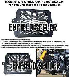 uWG[^[O UK tbOAubNv gCAt Xs[h 400 & XNu[ 400 ɓK "RADIATOR GRILL UK FLAG, BLACK" FIT FOR TRIUMPH SPEED 400 & SCRAMBLER 400
