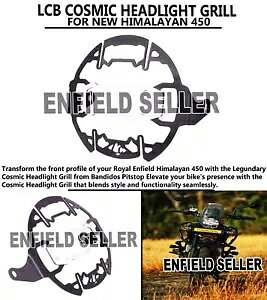 �uLCB �R�X�~�b�N �w�b�h���C�g �O�����v���C���� �t�B�[���h NEW �q�}������ 450 �ɓK�� LCB COSMIC HEADLIGHT GRILL FIT FOR ROYAL ENFIELD NEW HIMALAYAN 450 �y���s�A���i�z