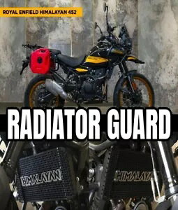 WG[^[K[h ubNAC GtB[h NEW q} 450 ɓK RADIATOR GUARD BLACK, FIT FOR ROYAL ENFIELD NEW HIMALAYAN 450