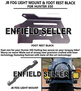 �uJB �t�H�O���C�g�}�E���g���t�b�g���X�g�A�u���b�N�v���C�����G���t�B�[���h�n���^�[350�ɓK�� JB FOG LIGHT MOUNT & FOOT REST, BLACK FIT FOR ROYAL ENFIELD HUNTER 350 �y���s�A���i�z