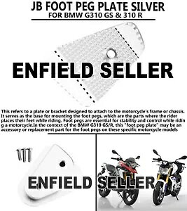 �uJB �t�b�g�y�O�v���[�g�A�V���o�[�vBMW G310 GS & 310 R �ɓK�� JB FOOT PEG PLATE, SILVER FIT FOR BMW G310 GS & 310 R �y���s�A���i�z