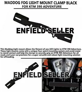 �uMADDOG �t�H�O���C�g�}�E���g�N�����v�A�u���b�N�vKTM ADVENTURE 390�ɓK�� MADDOG FOG LIGHT MOUNT CLAMP, BLACK FIT FOR KTM ADVENTURE 390 �y���s�A���i�z