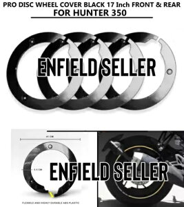 v fBXN zC[ Jo[ ubN 17 C` tg & A tBbg C tB[h n^[ 350 PRO DISC WHEEL COVER BLACK 17 Inch FRONT & REAR FIT FOR ROYAL ENFIELD HUNTER 350