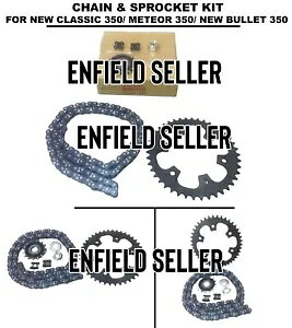 CtB[h NEWNVbN350/eI350/j[obg350p`F[XvPbgLbg CHAIN & SPROCKET KIT FOR ROYAL ENFIELD NEW CLASSIC 350/METEOR 350/NEW BULLET 350