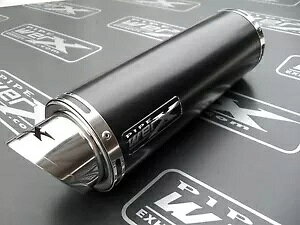 XYL GSXR 600 K6 K7 pE_[ubN GP X^r[[XGL][Xg 300 mm  Suzuki GSXR 600 K6 K7 Powder Black GP Stubby Race Exhaust Can 300 mm Long