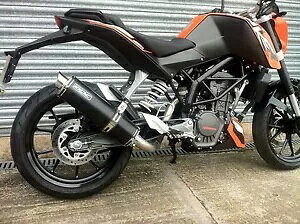 KTM 390 f[N 2013 + pE_[ ubN Eh GL][Xg [X JA[h [K obtt KTM 390 Duke 2013 + Powder Black Round Exhaust Race Can, Road Legal inc Baffle