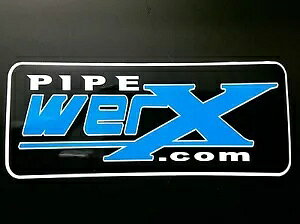Pipe Werx c[{bNX WFobWXebJ[ 140mm x 50mm Pipe Werx Tool Box Gel Badge Sticker 140mm x 50mm