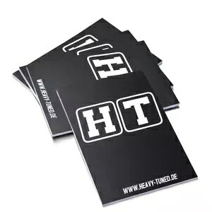 メモ帳/筆記パッド/ブロック - Din A5 50 枚 80 gr 黒 HT ロゴ付き - Notepad / writing pad / block - Din A5 50 sheets 80 gr black with HT logo-