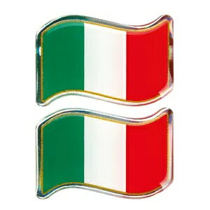Sticky 3D - C^AA2s[X - 40x27mm- Sticky 3D - Italian Flag, 2-Piece - 40x27mm-