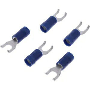 tH[NP[uV[ JMP 4.3mm u[ 5{- Fork Cable Shoe JMP 4.3mm Blue 5-Piece-