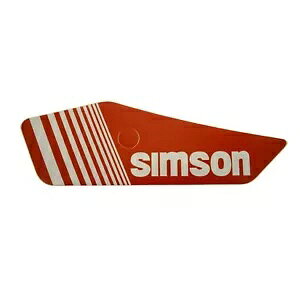 V\StB TChJo[p - / - S53EAS83E- Simson adhesive film for left side cover - red / white - S53E, S83E-