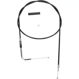 DRAG SPECIALTIES 0650-1076 ブラックビニール スロットル/アイドルケーブル DRAG SPECIALTIES 0650-1076 Black Vinyl Throttle/Idle Cable