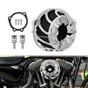 XsN[JbgGAN[i[Ce[NtB^[n[[X|[cX^[XL 2004-2020ɓK Spin Chrome Cut Air Cleaner Intake Filter Fit For Harley Sportster XL 2004-2020