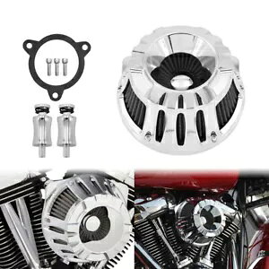 ׂẴN[ GA N[i[ Ce[N tB^[ c[O OCh 2008-2016 FXDLS 2017 ɓK All Chrome Air Cleaner Intake Filter Fit For Touring Glide 2008-2016 FXDLS 2017