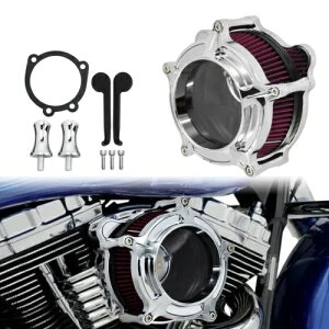 N[ NeB GA N[i[ Ce[N tB^[ n[[ _Ci 00-17 \teC 2015 ɓK Chrome Clarity Air Cleaner Intake Filter Fit For Harley Dyna 00-17 Softail 2015