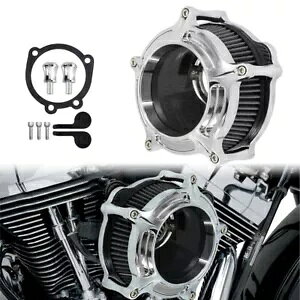N[ NeB GA N[i[ O[ Ce[N tB^[ n[[ X|[cX^[ XL 04-22 ɓK Chrome Clarity Air Cleaner Gray Intake Filter Fit For Harley Sportster XL 04-22