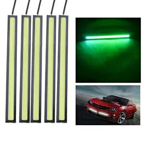 5x O[ LED Xgbv DRL fC^CjOCg tHO COB J[v h 5x Green LED Strip DRL Daytime Running Lights Fog COB Car Lamp Waterproof