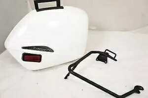 Mutazu zCgn[hpjAThobO 02-09 z_ VFR800 C^[Zv^[p Mutazu White Left Side Hard Pannier Saddlebag For 02-09 Honda VFR800 Interceptor
