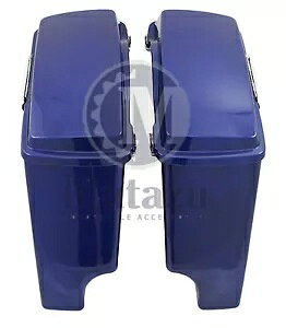 Rogu[ t@bg AX Ch GNXeh Xgb` n[h ThobO n[[ HD c[O Cobalt BLUE Fat Ass Wide Extended Stretched Hard Saddlebag Harley HD Touring