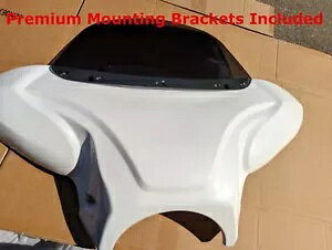 38 C` zCg jo[T I[goC N[U[ obgEBO tFAO v~A n[hEFAt 38" White Universal Motorcycle Cruiser Batwing Fairing with Premium Hardware