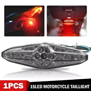 1PC ���j�o�[�T���I�[�g�o�C�ԃu���[�L���A�X�g�b�v�����j���O�e�[�����C�g 15 LED �z���_�p 1PC Universal Motorcycle RED Brake Rear Stop Running Tail Light 15 LED For Honda �y���s�A���i�z