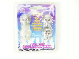 N[ XJ ou Xe Lbv I[goC ] XPg n[[ 3pbN Chrome Skull Valve Stem Caps Motorcycle Bicycle Skeleton Harley Pack of 3