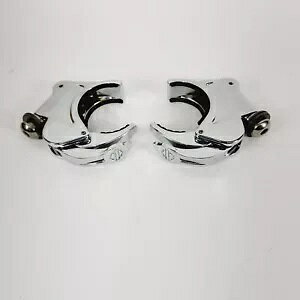 41mm N[ tgKX Nv OEM n[[ _Ci \teC Ws 88-13 41mm Chrome Windshield Clamps oem Harley Dyna Softail Standard Night Train 88-13