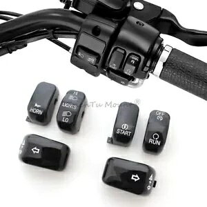 6 ubNnhRg[XCb`nEWO{^Lbvn[[X|[cX^[ 1996-13 p 6pcs Black Hand Control Switch Housing Button Caps for Harley Sportster 1996-13